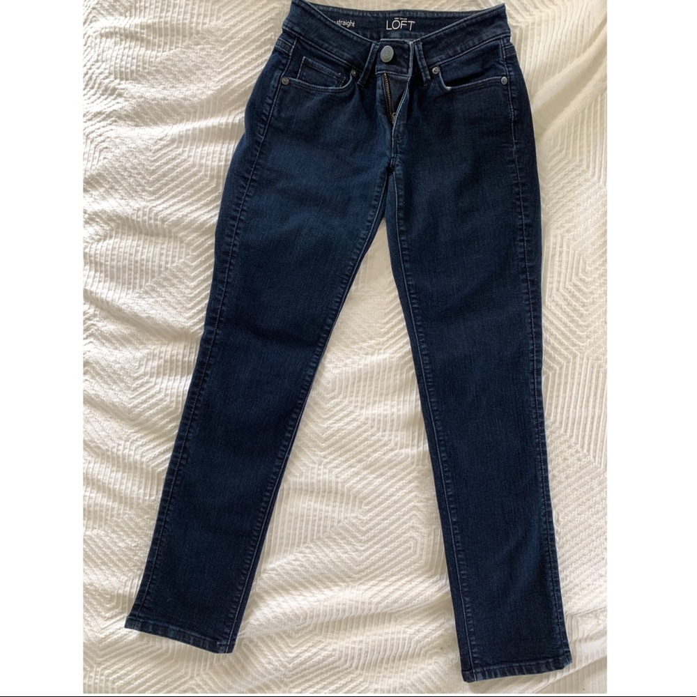 LOFT Curvy Straight Leg Jeans